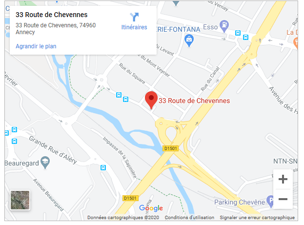 Plan de situation Google map